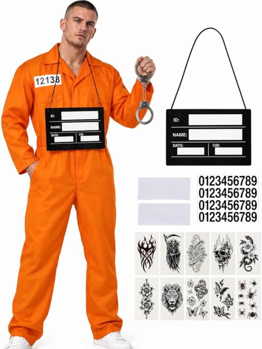 Orange Prison Jumpsuit Costume SIZE SMALL